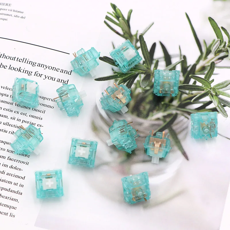 

V2.5 5-Pin Tourmaline Blue Switch Shaft RGB transparent For mechanical keyboard