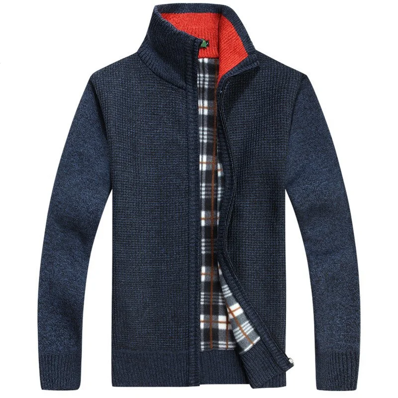 Зимний свитер мужской кардиган толстый теплый Мужская водолазка кашемировый
