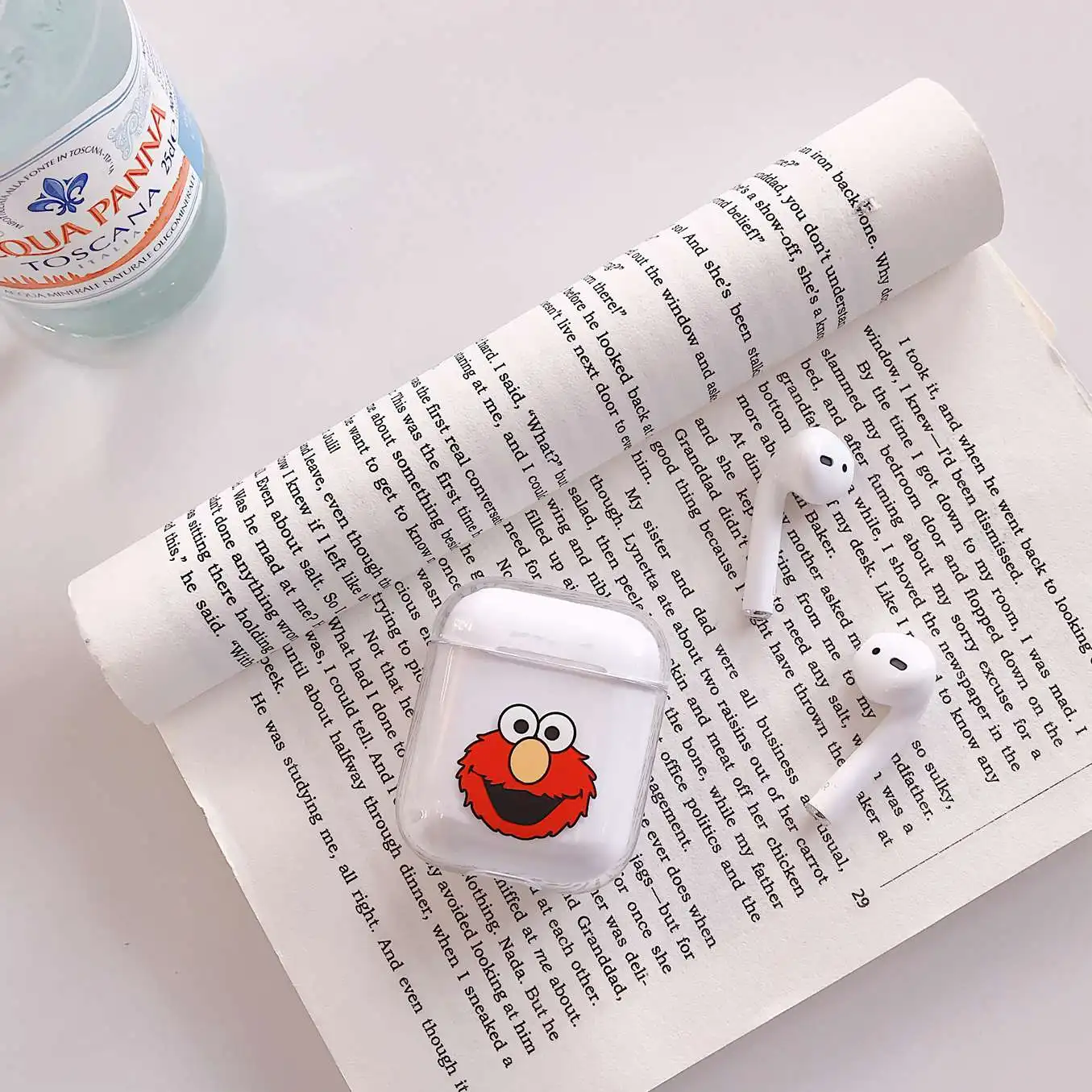 A4 Чехол для Apple AirPods с рисунком из мультфильма, прозрачный жесткий защитный чехол, беспроводной чехол для наушников, милый чехол для Airpods 2, прозрачный чехол, fundas - Цвет: A4