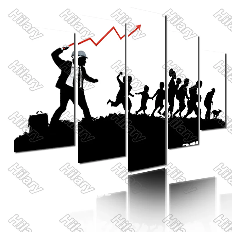 

Poster Figures Running Black Canvas Painting 5Pcs Posters Painting Wall Art Decoration for Living Room and Bedroom Frameles