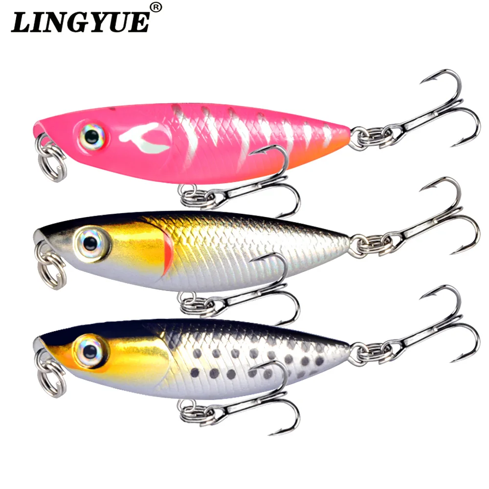 

LINGYUE Mini Pencil Bait Slowly Sinking Fishing Lure 45mm 1.8g Topwater Wobbler Stream Artificial Baits Bass Tackle
