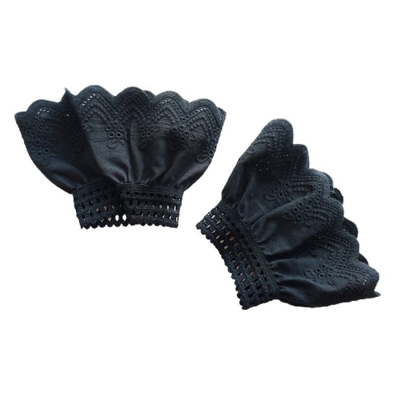 

Organ Pleated Horn Cuff Detachable Lace Hollow Hook False Sleeves Wrist Warmers Sweater Decoration Shirt False Sleeve