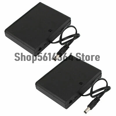 

2pcs 9V 6 x AA Battery Switched Holder DC 2.1mm Enclosed Case Box Wire Lead