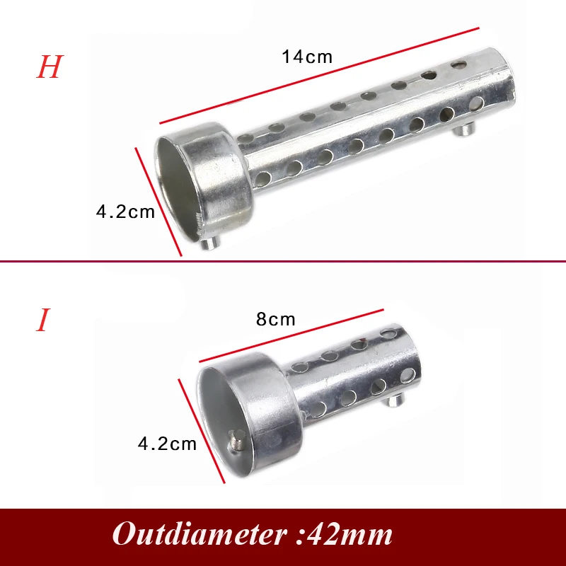 Универсальный глушитель с выхлопной трубой глушителя 35 мм 42 45 48 60 настраиваемый Db