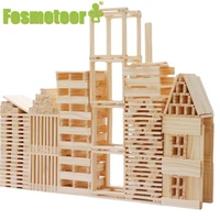 fosmeteor new timber tower game layer building blocks creative quality beech wooden blocks stacking game with dices games toy