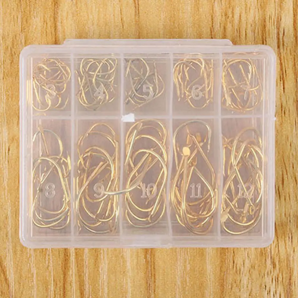 

100pcs/Box Sharpened Ultrapoint Fishing/Carp/Fish/Treble/Circle/Catfish Hooks Set 10 Mixed Sizes 3#-12# Fishhook Fishing Tackle