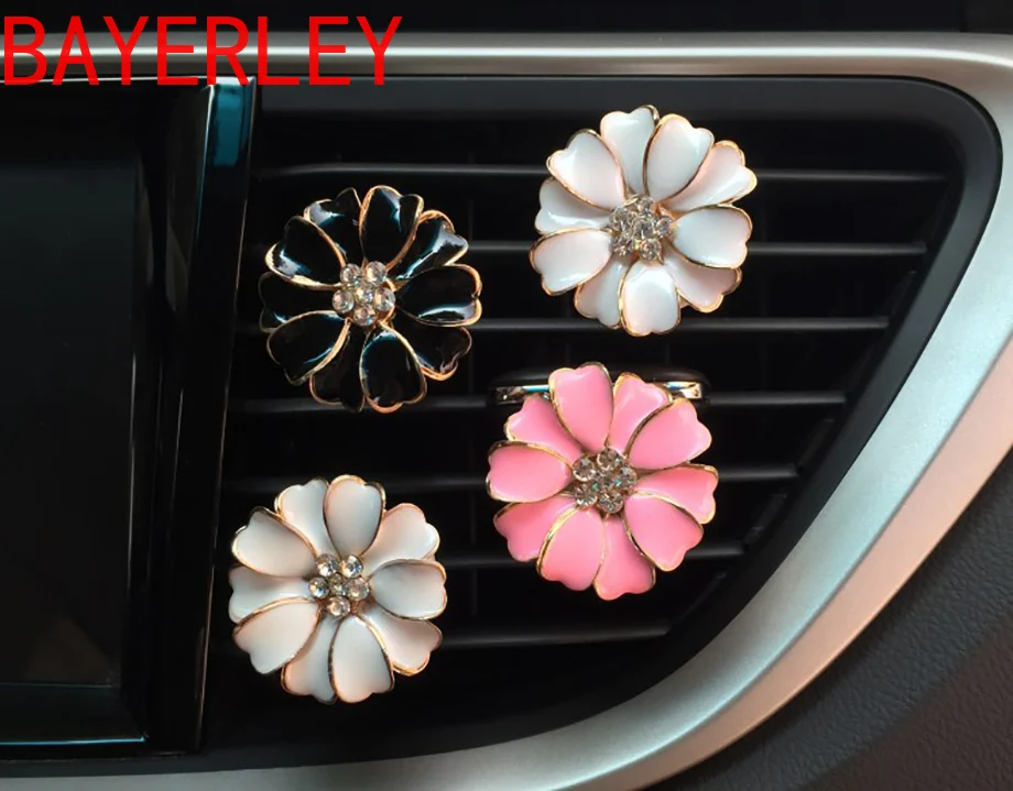 

Rhinestone Daisy Flower Car Flavor Aroma Vent Clip Car Scent Smell Car Fragrance Air Freshener In Auto Interior Decor For Girls