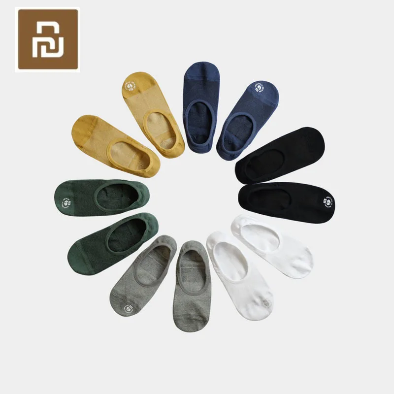 Youpin антибактериальные мужские носки-лодочки дезодорирующие Нескользящие