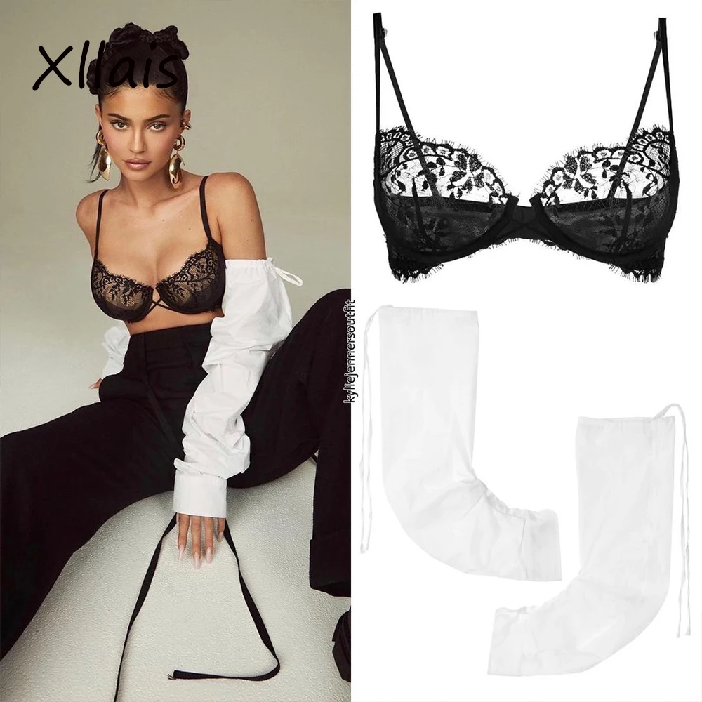 

XLLAIS Lave Halter Spaghetti Strap Sexy Bra Women Summer CropTops Backless Tank Top Bow Streetwear Cropped