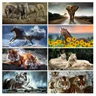 Алмазная мозаика 5d сделай сам, Набор для вышивки крестиком с волком, животным, украшение для стразы, домашнее украшение, подароккартины на стенукартина стразаминаклейки на стенудекор для дома