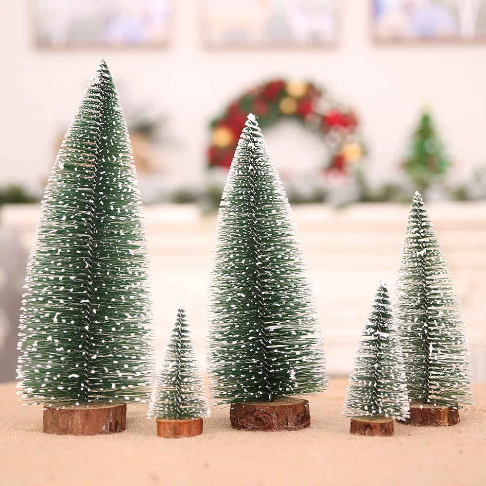 

5pcs Mini DIY Christmas Tree New Year's Mini Christmas Tree Small Pine Tree For Festival Home Decoration Santa New Year Gift