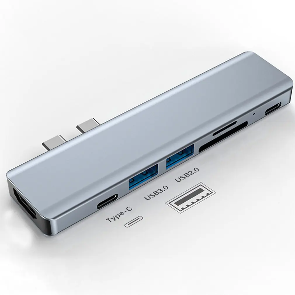 

USB 3.0 Type-C Hub к HDMI-совместимый адаптер USB C Hub 3,1 TF SD Reader слот PD для MacBook Pro/Air 3,0-2018 7 в 1