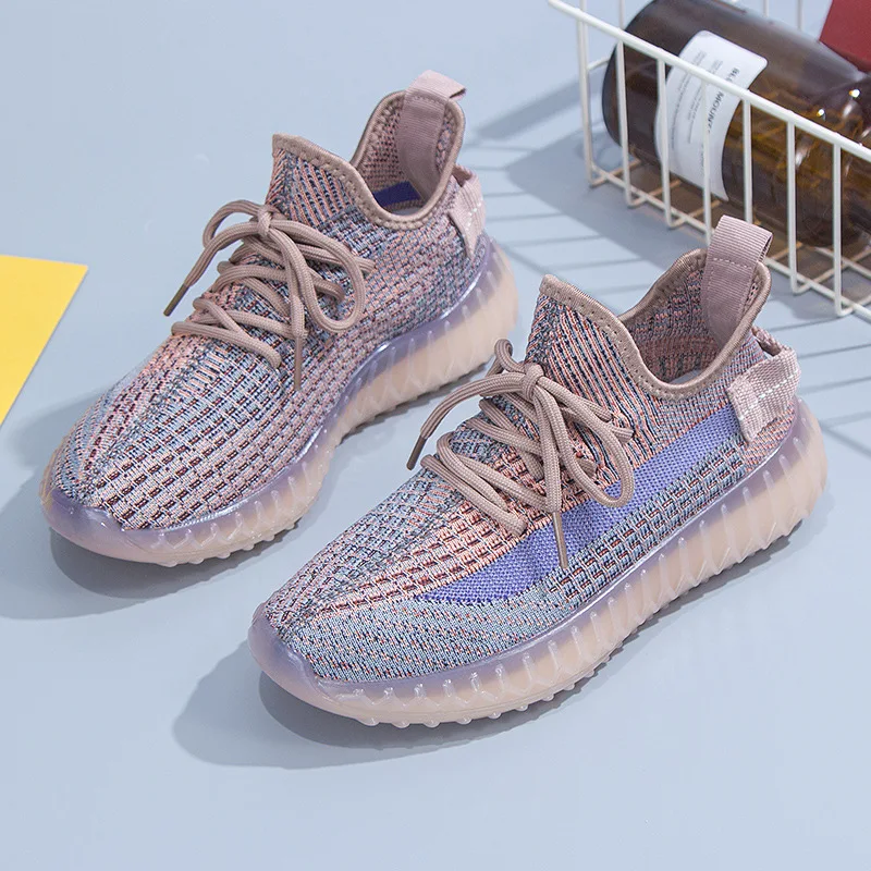 

Spring 2021 New Lightweight Ladies Casual Shoes Couple Shoes Fashion Comfortable Shoes Color Matching Breathable Soft Sole Shoes