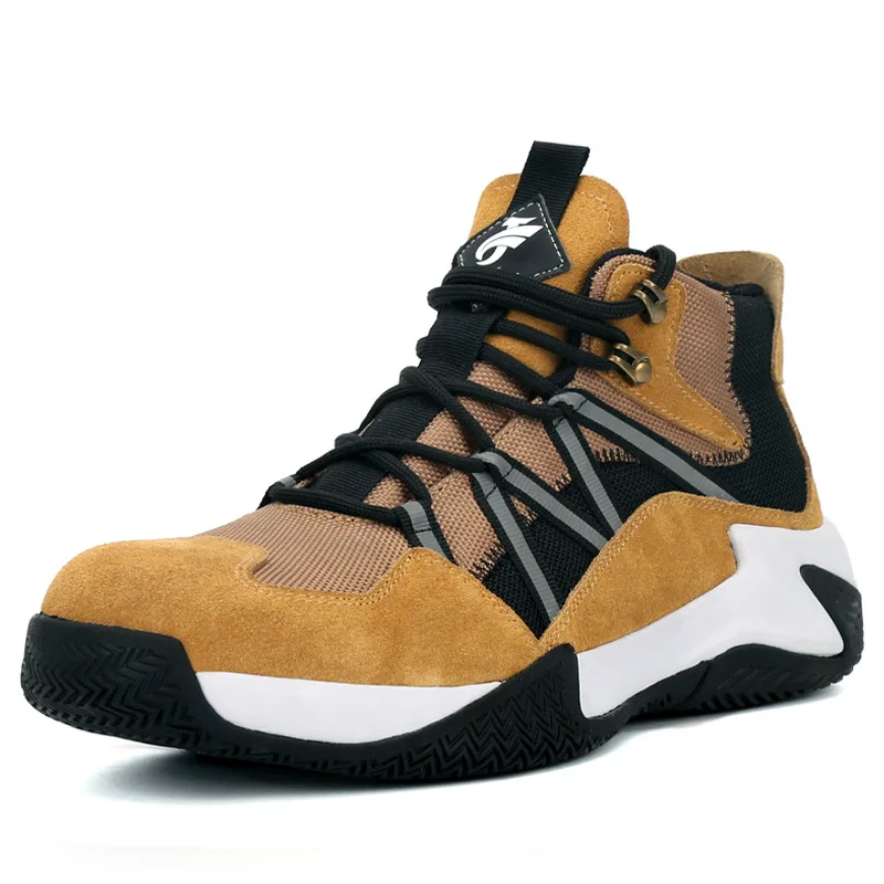 Кроссовки мужские из дышащей сетчатой ткани со стальным носком | Обувь