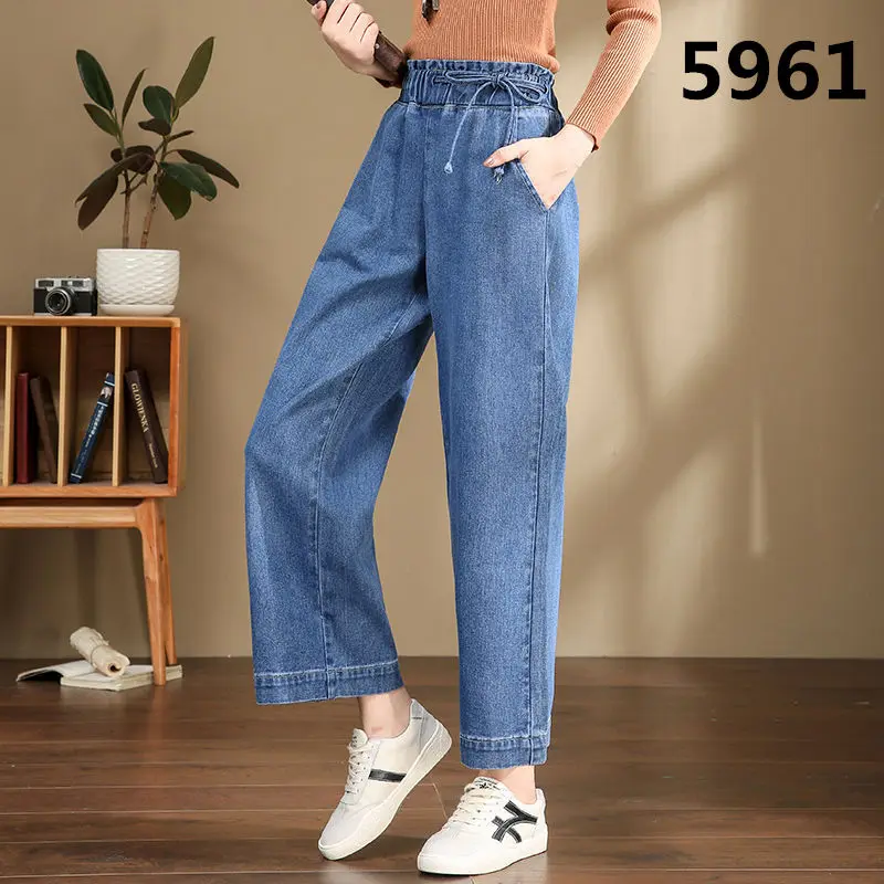 

Women's spring and autumn new student's loose wide leg pants straight leg pants children's trend