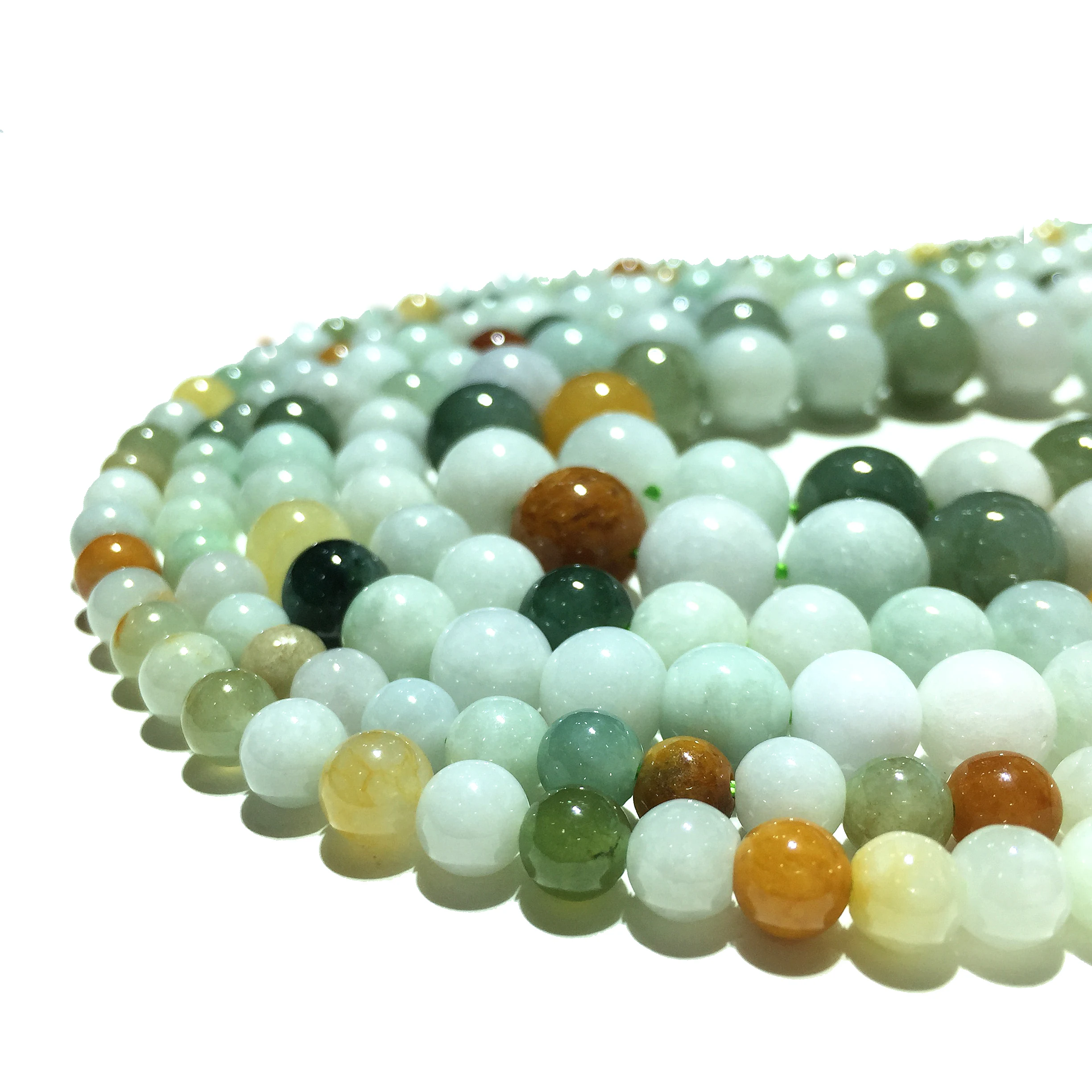 Бесплатная доставка круглые свободные бусины из натурального жадеита 6 8 10 12 мм