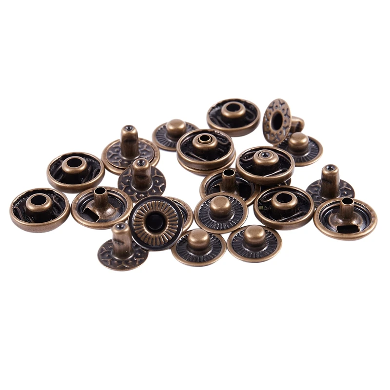 Металлическая отделка Poppers застежки кнопки Пресс шпильки 11 5 мм 6 комплектов в