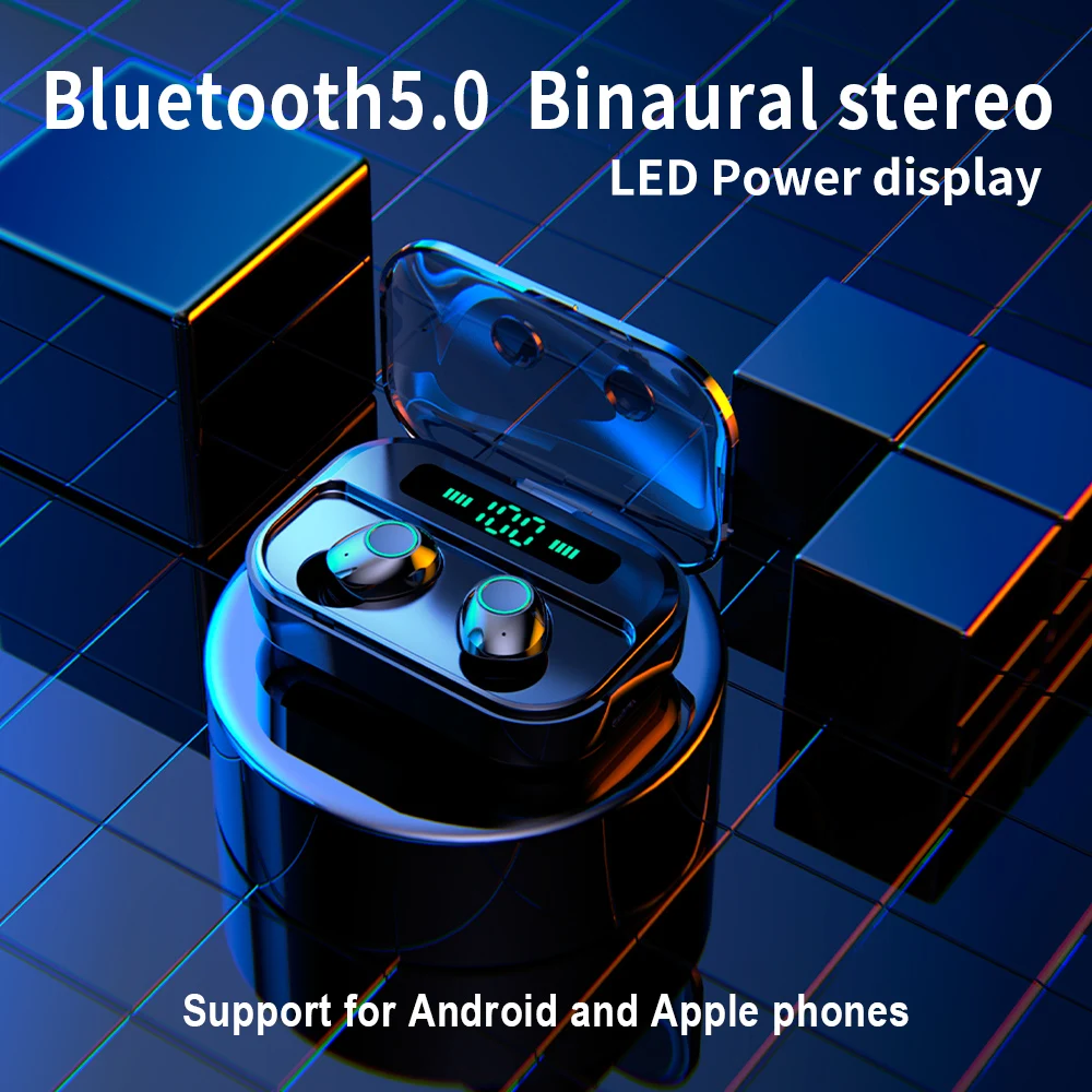 2020 новейшие беспроводные наушники TWS с сенсорным экраном Bluetooth 5 0 Powerbox