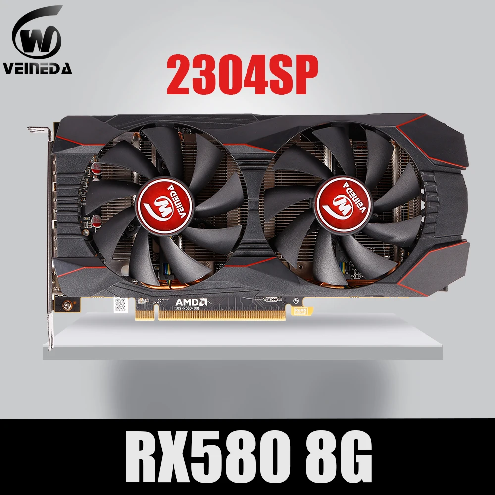 Графика карты RX 580 8GB 2304 256bit GDDR5 Настольный ПК игровой карт видеокарта 8g