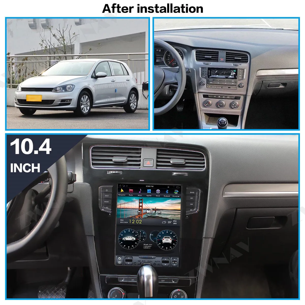 128G Tesla Verticl Screen For VW Volkswagen Golf 7 2010+ Android 9.0 Car multimedia Player GPS Audio Radio Auto Stereo Head Unit |