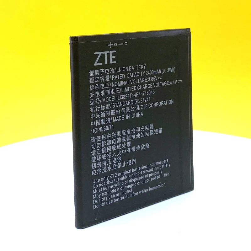 100 original battery for zte blade a520 a521 ba520 a603 ba603 2400mah li3824t44p4h716043 mobile phone high quality free global shipping