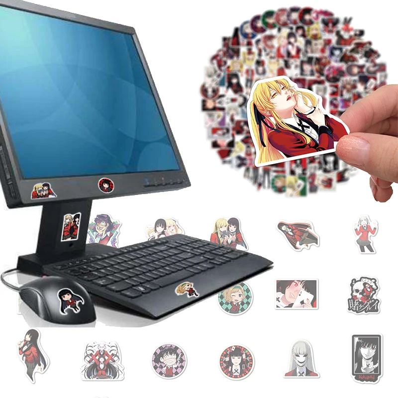 

100pcs Kakegurui Stickers For Luggage Laptop Skateboard Motorcycle Decal Bike Guitar Stickers