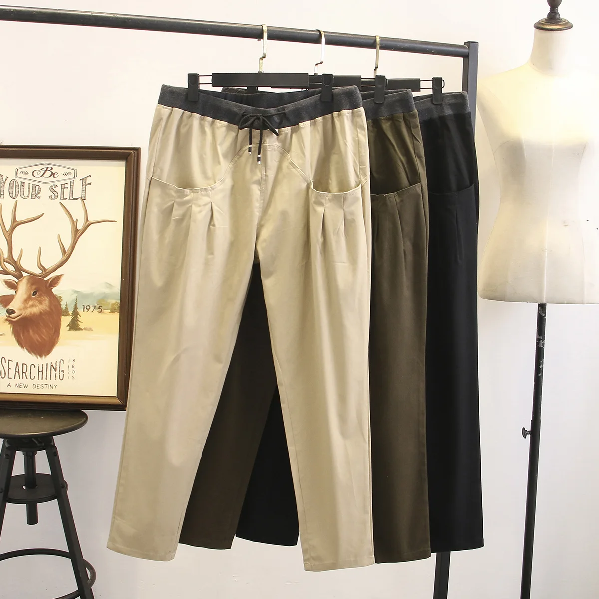 Женская обувь Сезон весна лето Брюки леди шаравары жаночыя Сложите карман брюки