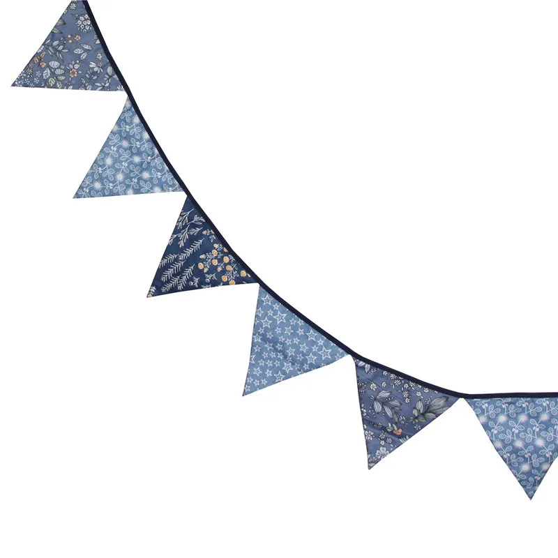 12 флаги 3 2 м синего джинсового цвета Цвет с цветочным принтом хлопчатобумажной