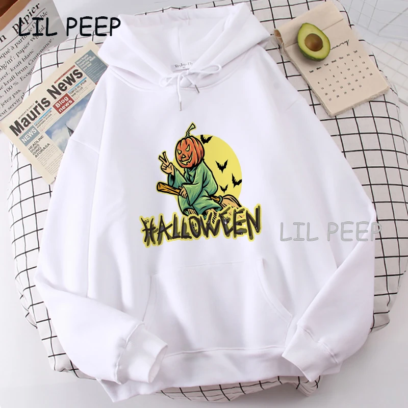 

Худи в стиле Харадзюку с принтом тыквы на Хэллоуин, зимняя одежда 2021, Женский пуловер в стиле панк с графическим рисунком, свитшоты, винтажны...