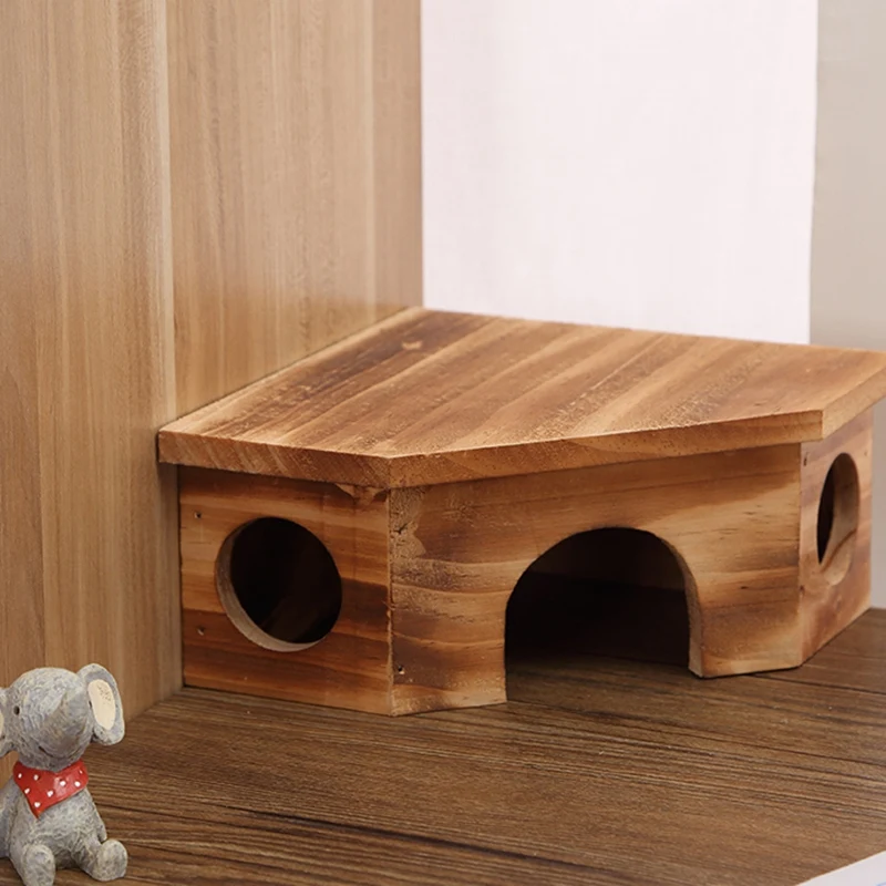 Домик-Хомяк из натурального дерева для домашних животных летняя классная