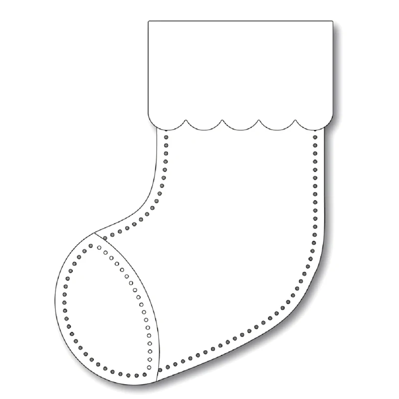 Новинка 2020 Рождественская носочная кромка швейная нить тиснение металлические