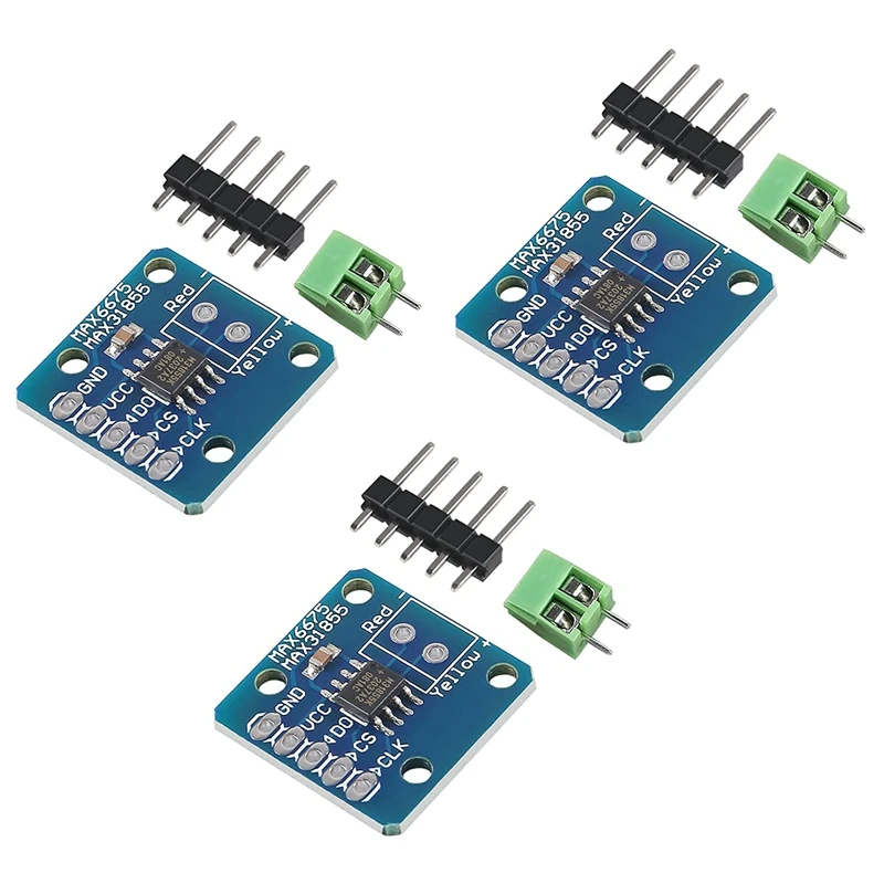 3 шт. MAX31855 MAX6675 SPI Тип K Модуль платы датчика температуры термопары для Arduino |