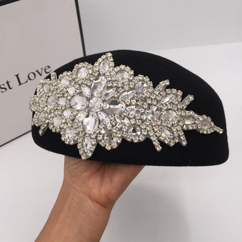 Японский Алмазный шерстяной фетровый берет для женщин аристократическая шляпа