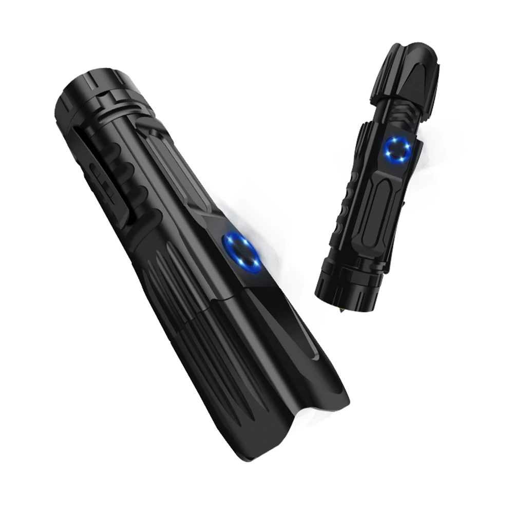 

LED Flashlight Emergency Tool Window Breaker Torch Light Waterproof Zoom Emergency Tool Torch With Safety Hammer