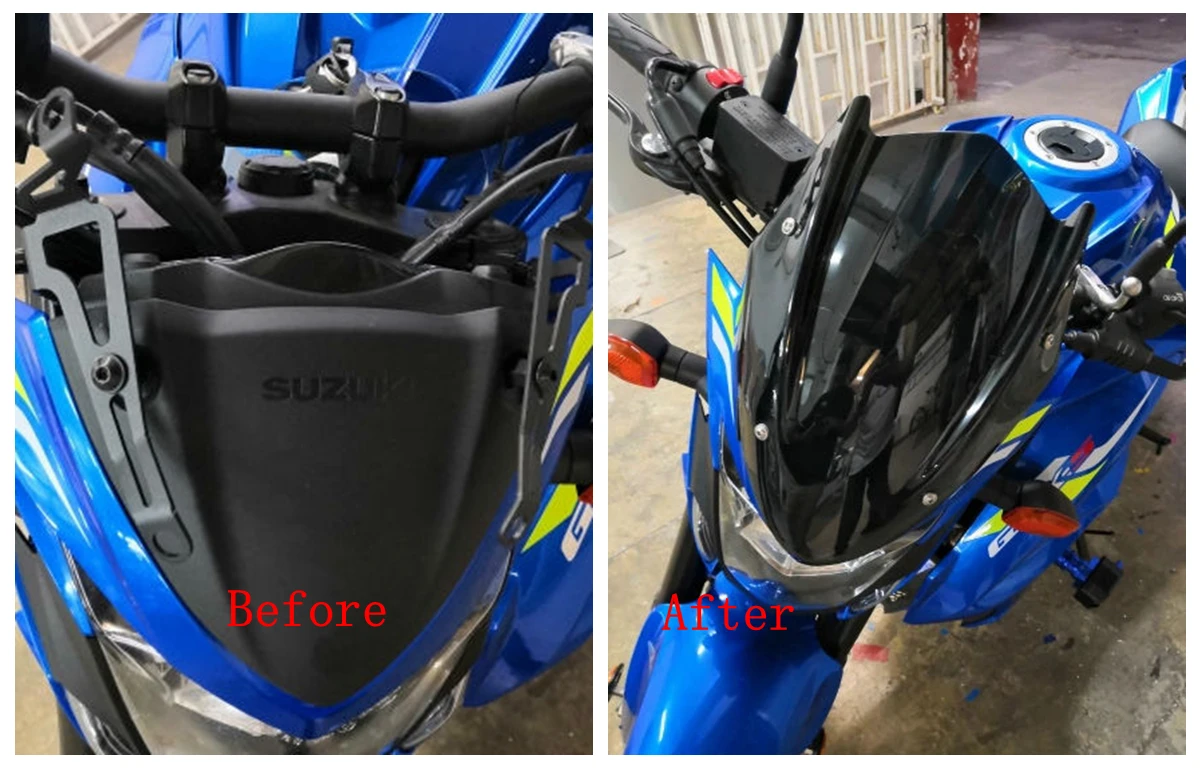 Для Су ЗУ Ки GSX-S750 экран лобовое стекло экран с кронштейном GSXS750 GSX-S GSXS 750 черный прозрачный