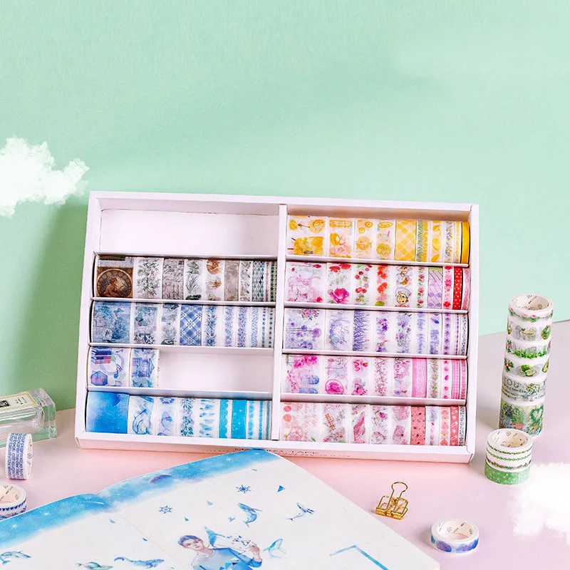 

Washi Tape Cute Flower Masking Tape Paper Adhesive Tape DIY Sticker Scrapbooking Diary Gifts Stationery