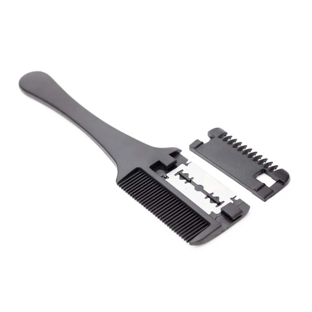 

Double-sided Cutting Knuckle Comb with Stainless Steel Double-sided Blade Hair Styling Comb for Home Salon