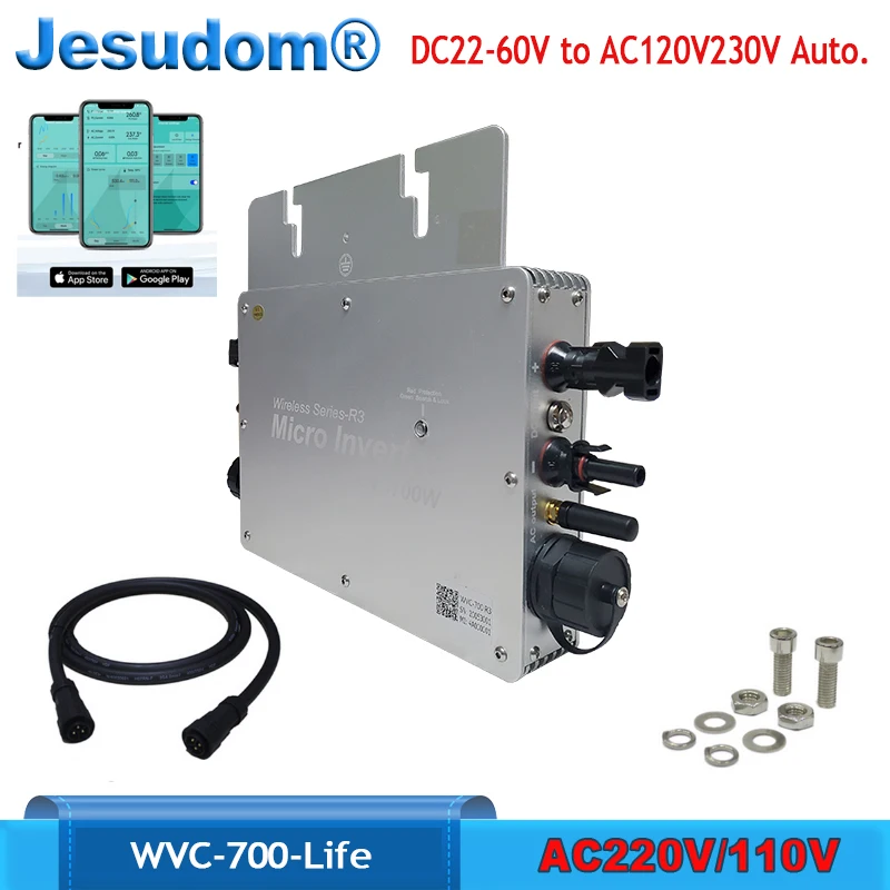 Обновленная микро 700 Вт Сетка на инверторе чистый синусоидальный вход DC22V 60V до В