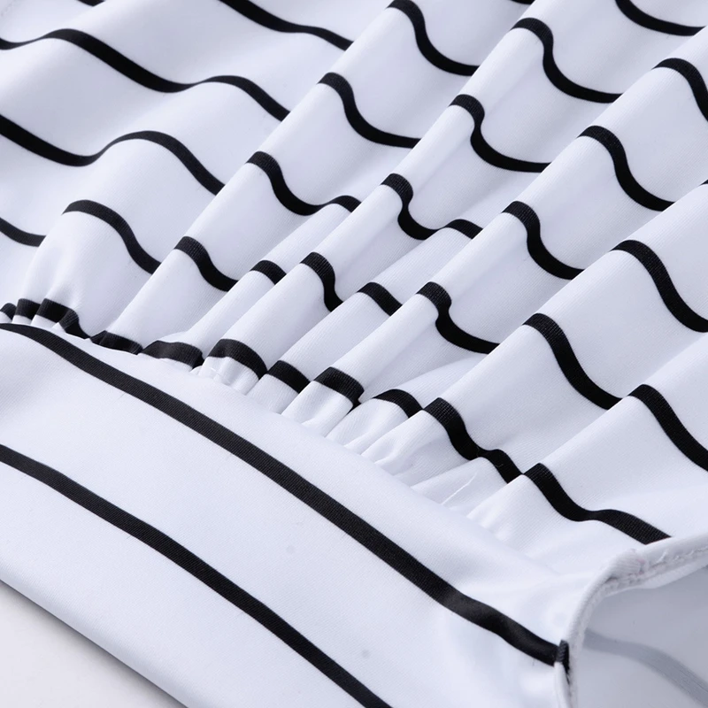 Сексуальный купальник для беременных женщин в полоску с открытой спиной бикини