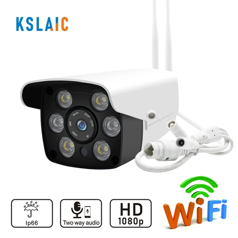 KSLAIC IP камера WiFi HD 2MP 1080P Беспроводная CCTV уличная водонепроницаемая IP66 IR ночное