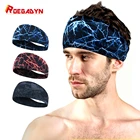 Повязка на голову ROEGADYN, для мужчин, женщин, мужчин, из полиэстера, для занятий велоспортом, впитывающая, для бега, тенниса, эластичная повязка от пота, для фитнеса, йоги, лента для волос