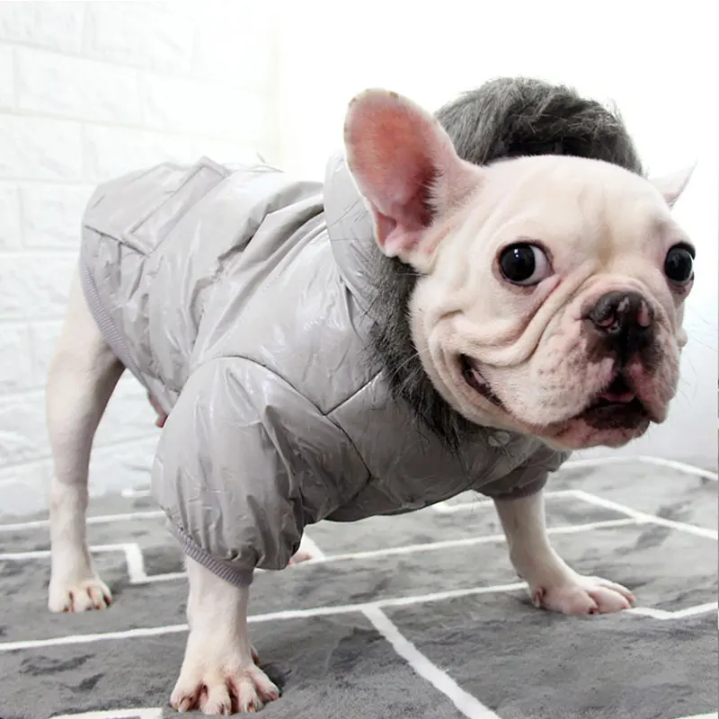 Зимняя куртка для собак теплая плотная водонепроницаемая с мягким меховым