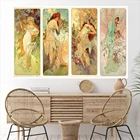 Alphonse Мария муча четыре сезона алмазная живопись 5D сверло для вышивки Набор для вышивки крестиком DIY мозаика ручной работы домашний декор стен