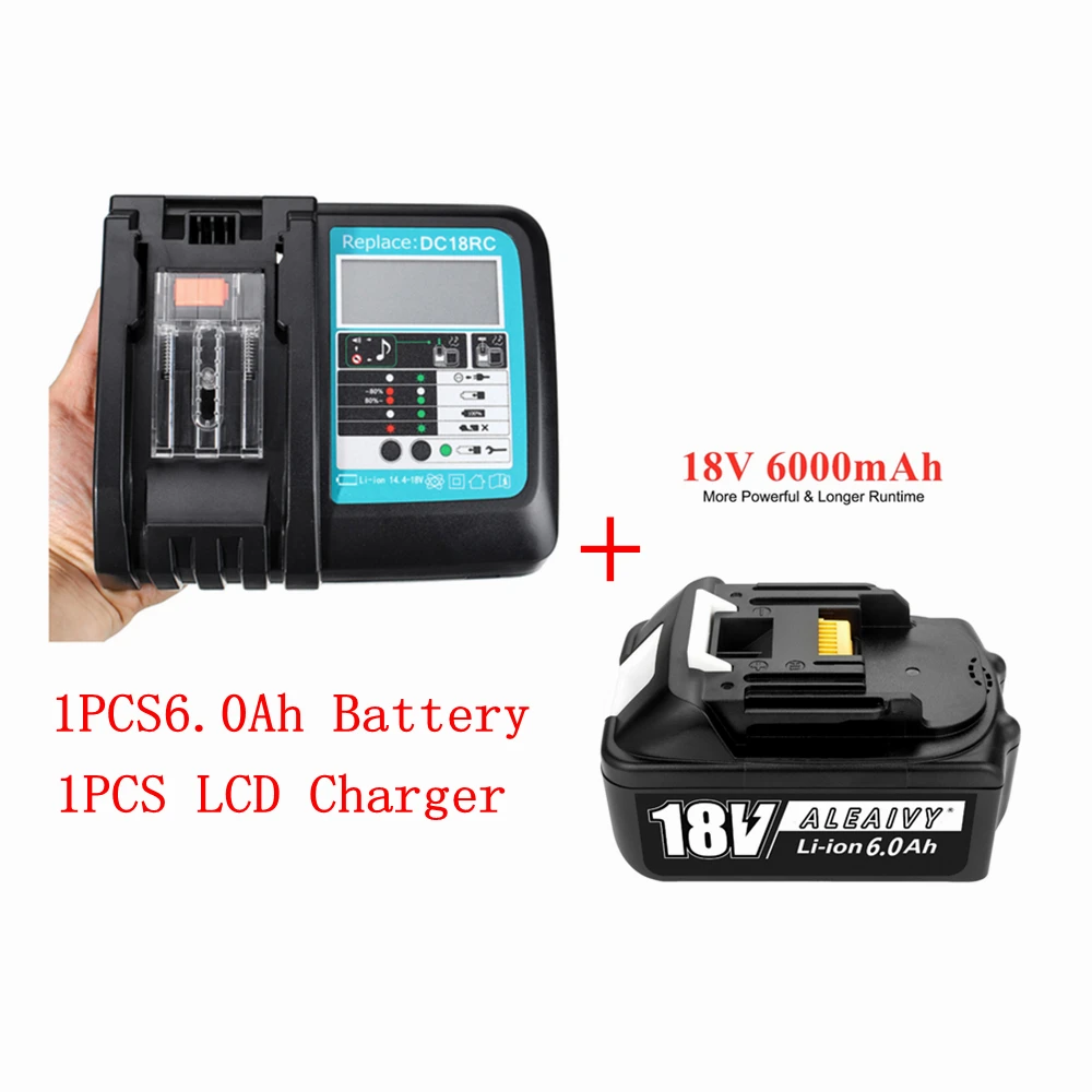 Аккумуляторная батарея Makita литий-ионная 18 в 6000 мАч 6 Ач BL1840 BL1850 BL1830 BL1860 LXT400 с