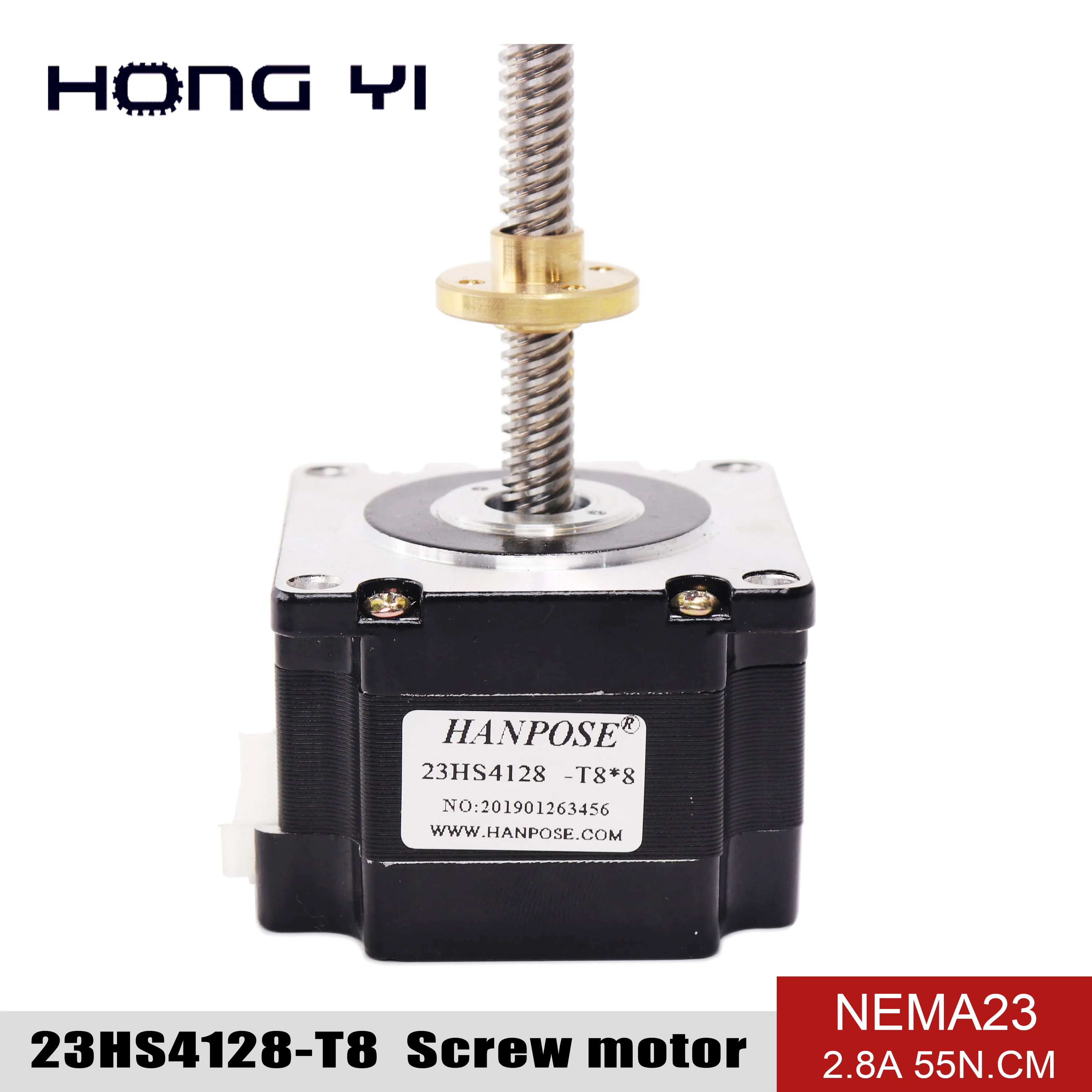 Бесплатная доставка 23HS4128 T8x8 310MM nema23 винт шаговый двигатель + Медь гайка привести