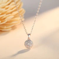 new products round full clavicle chain female 18k gold zircon necklace fashion simple necklace factory direct sales