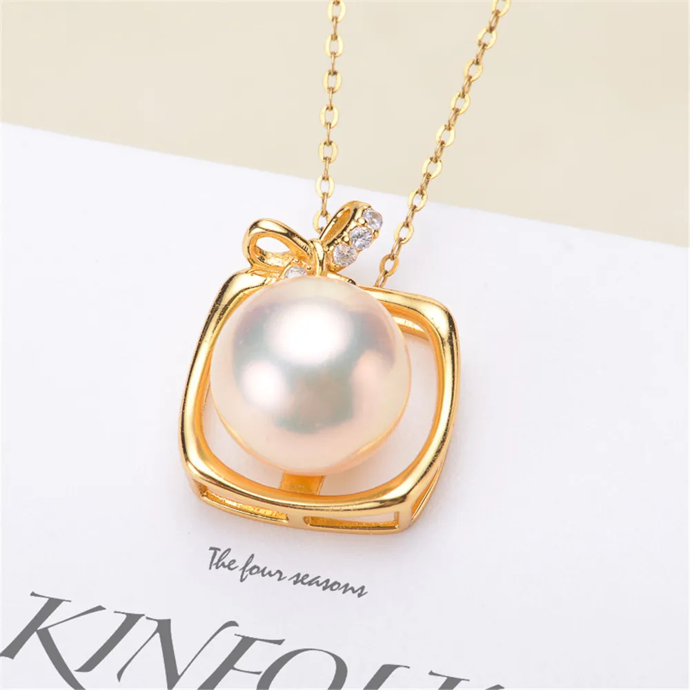 

1PCS S925 Sterling Silver Pearl Tray Charm Connector Bail Pendant Clasp DIY Necklace Jewelry Making Accessories