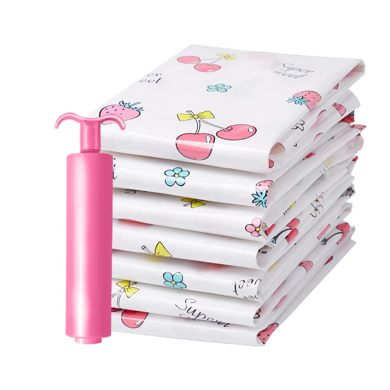 Вакуумные пакеты для хранения 9 шт. с насосом герметичные путешествий экономия