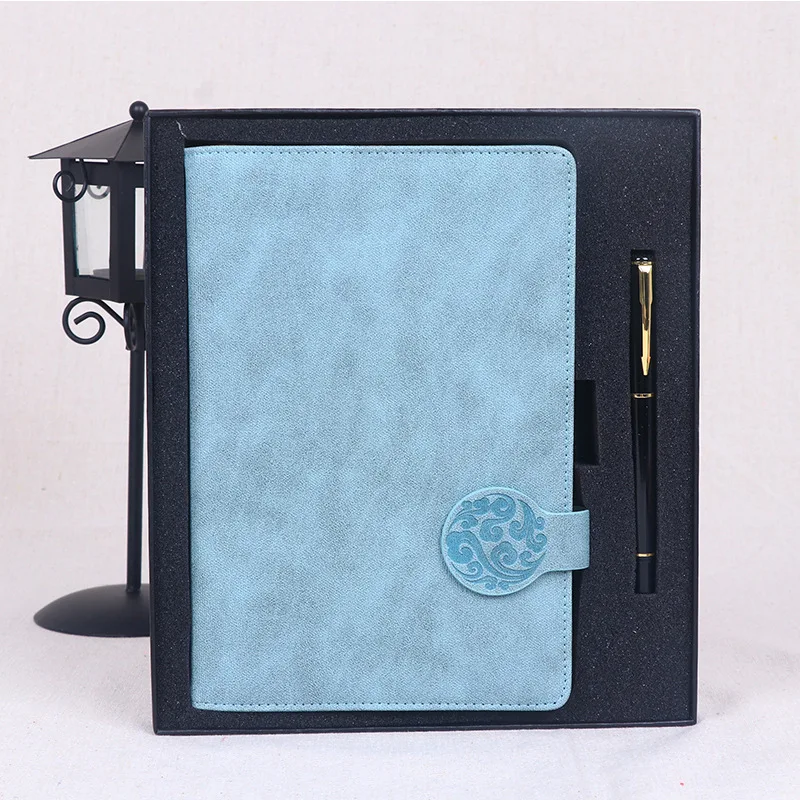 Бизнес блокнот Подарочная коробка набор А5 искусственная кожа офисный с ручкой