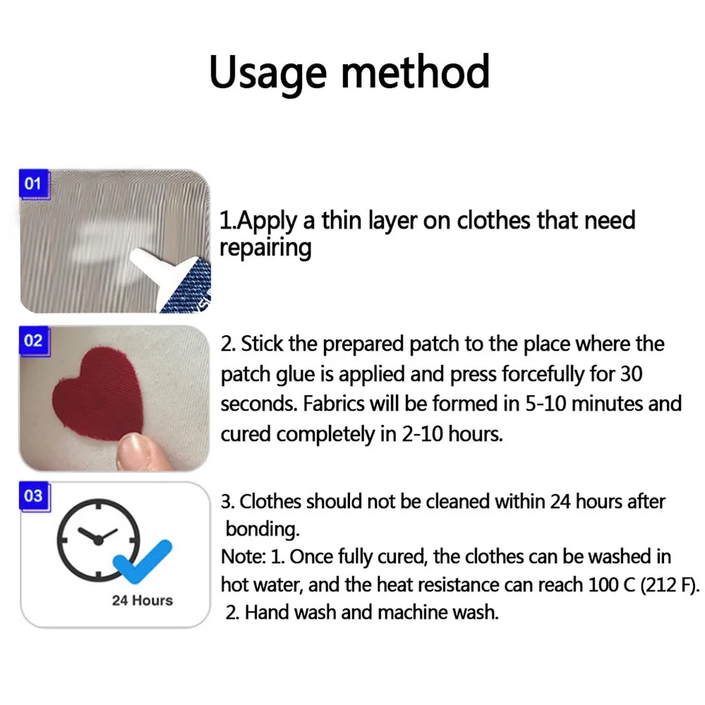 

Tool DIY Stitch Home Adhesive Quick Bonding Fast Dry Fabric Glue Repair Strong Sew Badges Patches Decoration